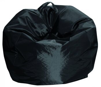 Dmora Élégant pouf pouf poire, couleur noire, Mesure 65 x 50 x 65 cm