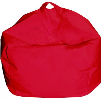 Dmora Pouf a sacco elegante, colore rosso, Misure 65 x 50 x 65 cm