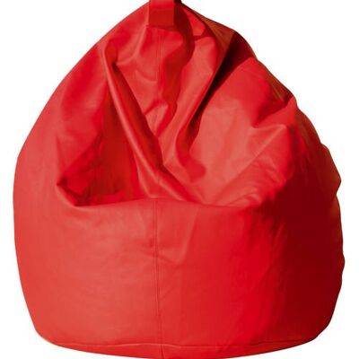 Dmora Pouf a sacco elegante, colore rosso, Misure 80 x 120 x 80 cm