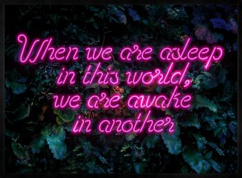 When We Are Awake Neon Leaves Print - 50x70 - Mat 3