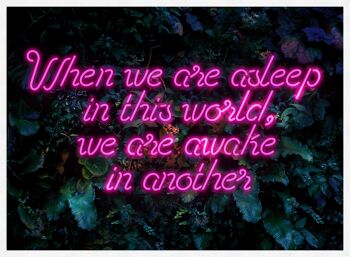 When We Are Awake Neon Leaves Print - 50x70 - Mat 4