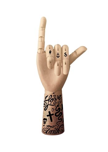 Impression de main d'art de tatouage - 50 x 70 - mat 1
