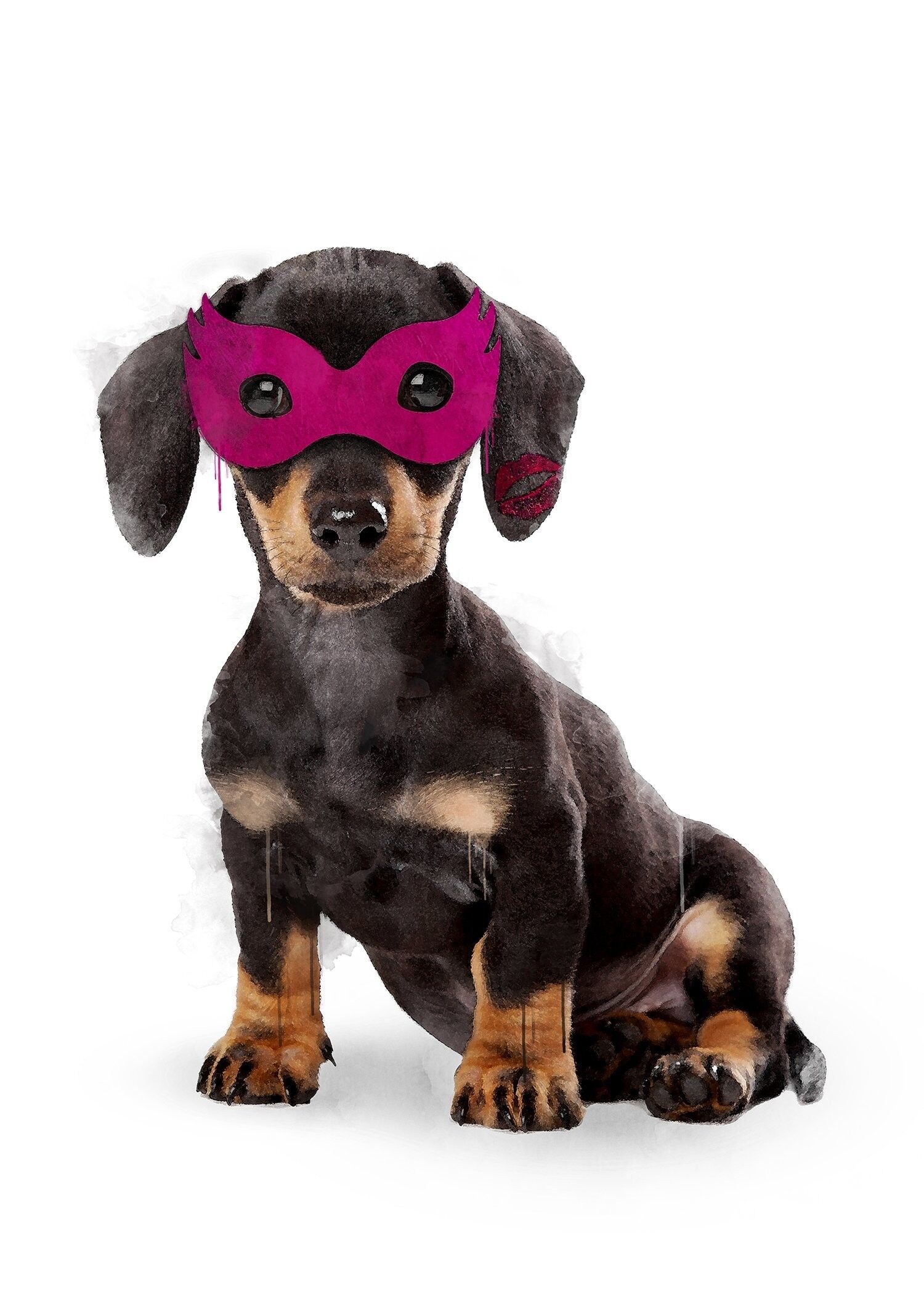 Super Sausage! Little Heroes Dachshund Animal Print - 50x70 - Matte