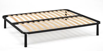 Sommier double Dmora Malvina, Sommier orthopédique en contreplaqué de bouleau à 13 lattes, 100% Made in Italy, cm 180x200h 34