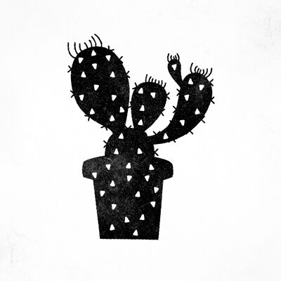 Stampa Triangolo Silhouette Cactus - 50x70 - Opaco