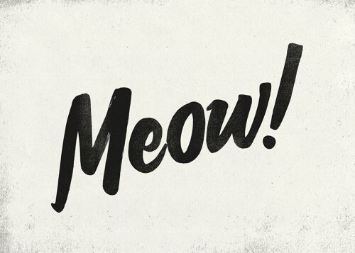 Meow Animal Noises Print - 50x70 - Matte
