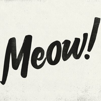 Meow Animal Noises Print - 50x70 - Matte