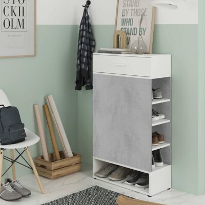 Dmora Credenza moderna a 2 ante e 1 cassetto, Madia con scaffali e ripiani,  Mobile da