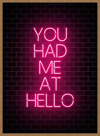 You Had Me At Hello Neon Print - 50x70 - Mat 5