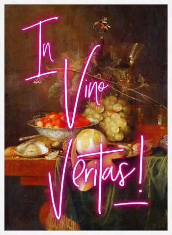 In Vino Veritas Neon Print - 50x70 - Mat 4