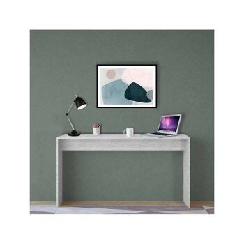 Dmora Archena Desk, Bureau console moderne, Table d'étude ou de bureau pour porte-livre PC, Made in Italy, Cm 120x40h75, Chêne blanchi 1