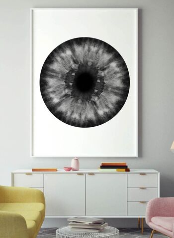 Eyeball Imprimé Noir Et Blanc - 50x70 - Mat 2