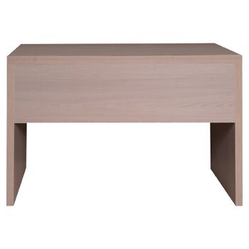 Bureau linéaire Dmora pour le bureau et l'étude, Table d'ordinateur minimale, Bureau de travail, Made in Italy, cm 123,5x55xh76, couleur orme 3