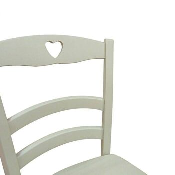 Chaise Dmora Castilleja, Chaise classique en bois de couleur sable, Idéale pour salle à manger, cuisine ou salon, Made in Italy, Cm 45x47h88, avec dossier en bois 4