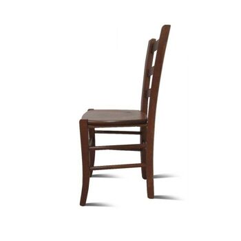 Chaise Dmora CastroUrd, Chaise classique en bois de couleur noyer, Idéale pour salle à manger, cuisine ou salon, Made in Italy, Cm 44x45h87, avec dossier en bois 2