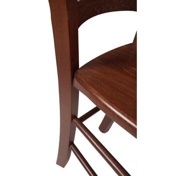 Chaise Dmora CastroUrd, Chaise classique en bois de couleur noyer, Idéale pour salle à manger, cuisine ou salon, Made in Italy, Cm 44x45h87, avec dossier en bois 6