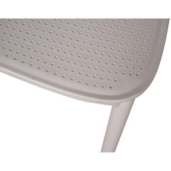 Chaise Dmora Caudete, Chaise moderne en polypropylène, chaise d'extérieur, Idéale pour salle à manger, cuisine ou salon, Cm 46x51h82, Blanc 3