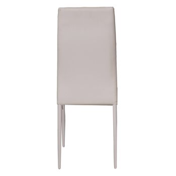 Chaise Dmora Classic en éco-cuir, pour salle à manger, cuisine ou salon, cm 46x41h97, assise h cm 48, couleur Blanc 4