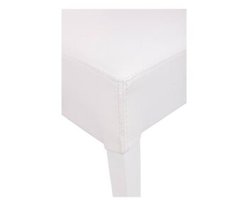 Chaise Dmora Classic en éco-cuir, pour salle à manger, cuisine ou salon, 46x62h102 cm, couleur Blanc 3