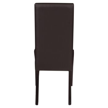 Chaise Dmora Classic en éco-cuir, pour salle à manger, cuisine ou salon, Made in Italy, cm 46x55h99, couleur marron 3