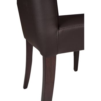 Chaise Dmora Classic en éco-cuir, pour salle à manger, cuisine ou salon, Made in Italy, cm 46x55h99, couleur marron 4