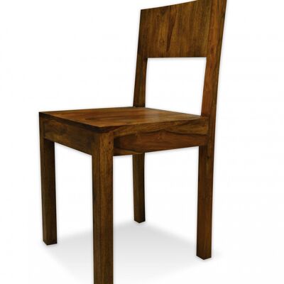 Dmora Sedia classica in legno massello, per sala da pranzo, cucina o salotto, cm 41x43h90, Seduta h cm 46, colore Marrone