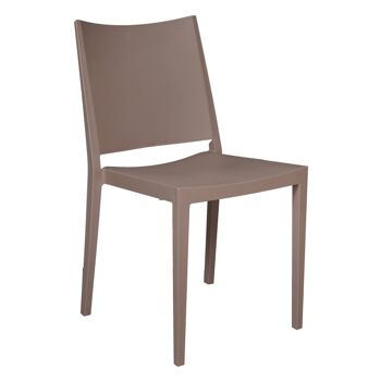 Dmora Common Chair, Chaise moderne en polypropylène, chaise d'extérieur, Idéal pour salle à manger, cuisine ou salon, Cm 46x56h82, Gris 1
