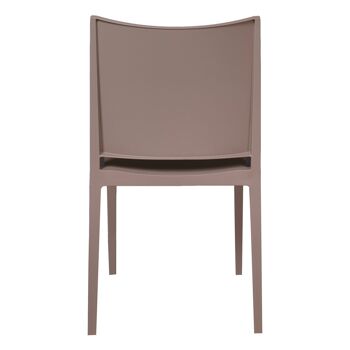 Dmora Common Chair, Chaise moderne en polypropylène, chaise d'extérieur, Idéal pour salle à manger, cuisine ou salon, Cm 46x56h82, Gris 3