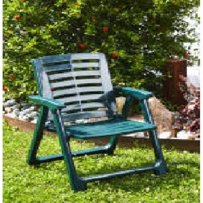 Dmora Sedia da esterno Bagheria, Seduta da giardino pieghevole, Poltrona outdoor, 100 % Made in Italy, Cm 55x54h82, Verde
