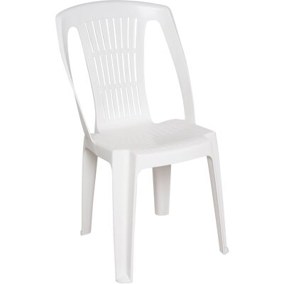 Dmora Sedia da esterno Gallarate, Seduta da giardino, Sedia per tavolo da pranzo, Poltrona outdoor, 100 % Made in Italy, Cm 46x53h86, Bianco