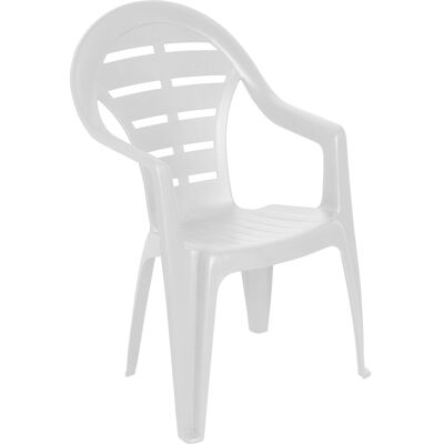 Dmora Sedia da esterno Grosseto, Seduta da giardino, Sedia per tavolo da pranzo, Poltrona outdoor, 100 % Made in Italy, Cm 58x56h94, Bianco