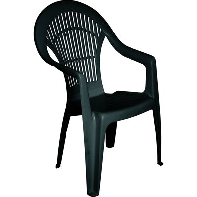 Dmora Sedia da esterno Padova, Seduta da giardino, Sedia per tavolo da pranzo, Poltrona outdoor, 100 % Made in Italy, Cm 58x56h93, Verde