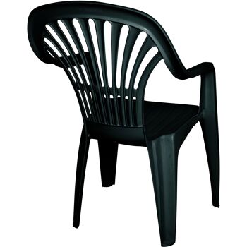 Dmora Chaise d'extérieur Parma, Siège de jardin, Chaise pour table à manger, Fauteuil d'extérieur, 100% Made in Italy, Cm 58x56h89, Vert 2