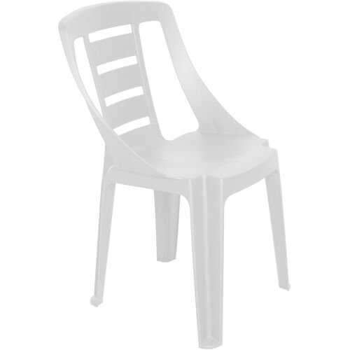 Dmora Sedia da esterno Pordenone, Seduta da giardino, Sedia per tavolo da pranzo, Poltrona outdoor, 100 % Made in Italy, Cm 48x52h81, Bianco