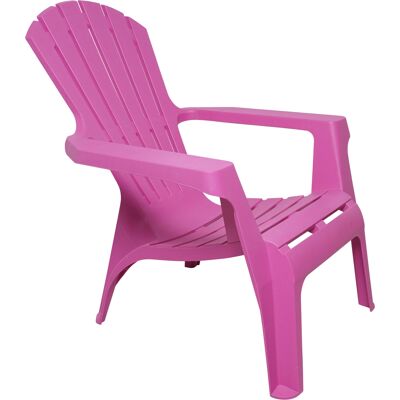 Dmora Sedia da esterno Udine, Seduta da giardino, Sedia per tavolo da pranzo, Poltrona outdoor, 100 % Made in Italy, Cm 75x86h86, Fucsia