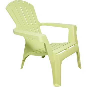 Dmora Chaise d'extérieur Udine, Siège de jardin, Chaise pour table à manger, Fauteuil d'extérieur, 100% Made in Italy, Cm 75x86h86, Jaune 1