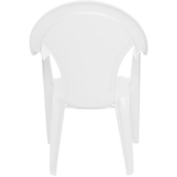 Dmora Chaise d'extérieur Varese, Siège de jardin, Chaise pour table à manger, Fauteuil d'extérieur, 100% Made in Italy, Cm 56x58x94, Blanc 5