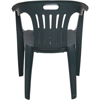 Dmora Velletri Chaise d'extérieur, siège de jardin, chaise pour table à manger, fauteuil d'extérieur, 100% Made in Italy, lot de 4, cm 56x55h78, vert 3