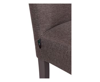 Chaise Dmora pour salon ou cuisine, style classique, assise en éco-cuir et structure en bois, cm 45x48,5h99, couleur Dove Grey 3