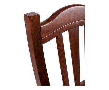 Chaise Dmora pour salon ou cuisine, style campagnard, structure en bois avec assise en paille, cm 39x45h96, couleur noyer 3