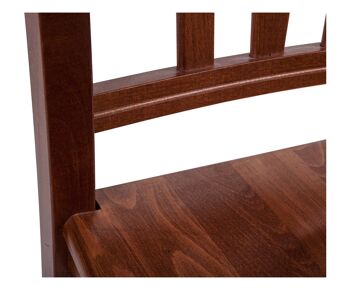 Chaise Dmora pour salon ou cuisine, style campagnard, structure en bois avec assise en paille, cm 39x45h96, couleur noyer 4