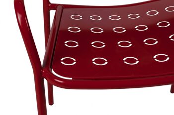 Chaise empilable Dmora en acier, Made In Italy, couleur rouge, cm 55 x 53 x h101 4