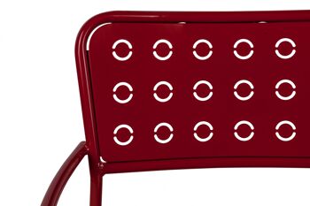 Chaise empilable Dmora en acier, Made In Italy, couleur rouge, cm 55 x 53 x h101 5