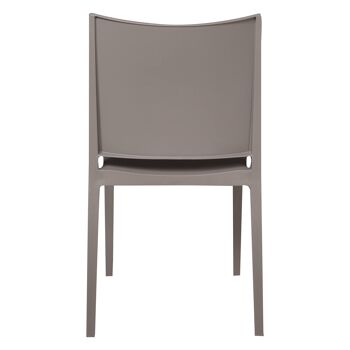 Dmora Chaise empilable moderne en métal et polypropylène, pour l'intérieur et l'extérieur, Made in Italy, cm 54x56h82, couleur Gris 3