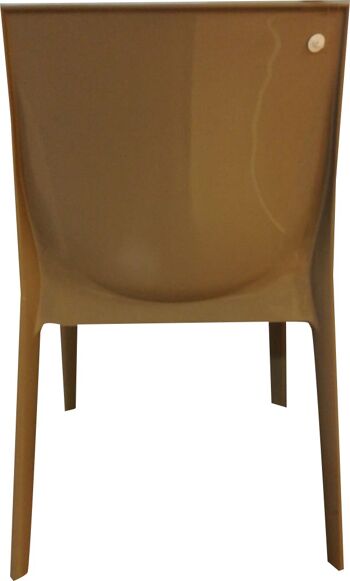Dmora Chaise empilable moderne en métal et polypropylène, pour salle à manger, cuisine ou salon, cm 54x52h81, assise h cm 42, couleur grise 2