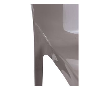 Dmora Chaise empilable moderne en métal et polypropylène, pour salle à manger, cuisine ou salon, cm 54x52h81, assise h cm 42, couleur grise 4