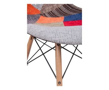 Chaise de style Dmora Scandi avec structure en bois, pour salle à manger, cuisine ou salon, 47x54h85 cm, Multicolore 3