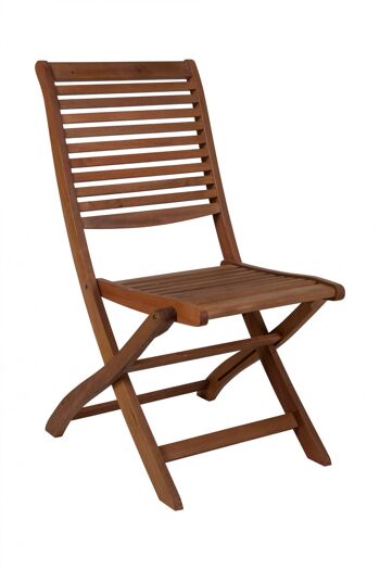 Dmora Chaise pliante en bois, coloris marron, 49 x 64 x 94 cm 1