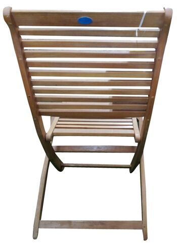 Dmora Chaise pliante en bois, coloris marron, 49 x 64 x 94 cm 2