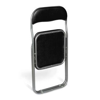 Chaise pliante Dmora, couleur noire, mesure 43 x 47 x 78 cm 2